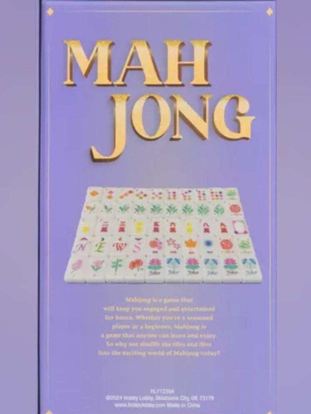 BNIB Viral Hobby Lobby Purple Mahjong Tile Set 2nd Edition Sealed